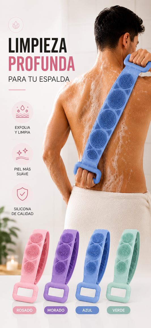 💙 ¡LIMPIEZA TOTAL PARA TU ESPALDA! Exfoliante Premium de Silicona🚿
