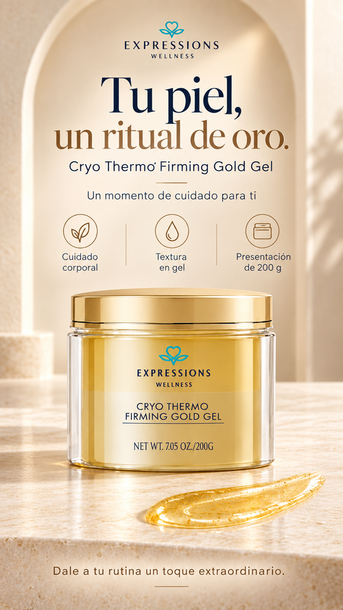 Cryo Thermo Firming Gold Gel: tu piel, un ritual de oro. ✨