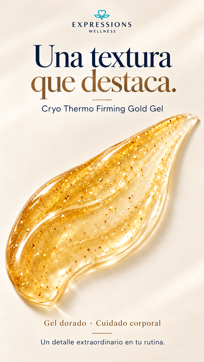 Cryo Thermo Firming Gold Gel: tu piel, un ritual de oro. ✨